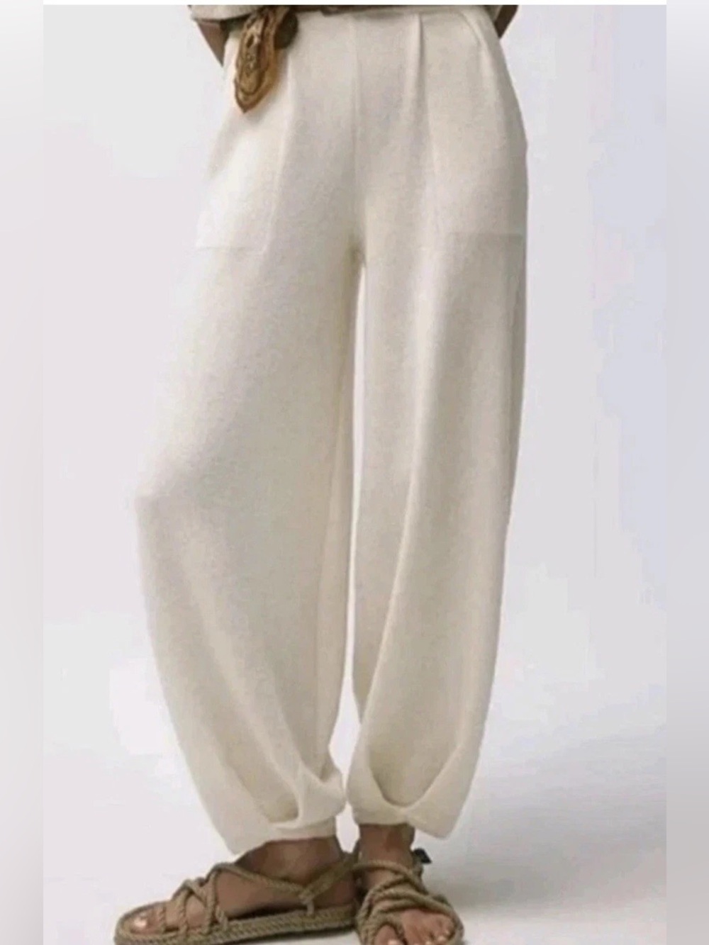 FP Beach Freya Knit Loungewear Pants, Size Large, Free People
